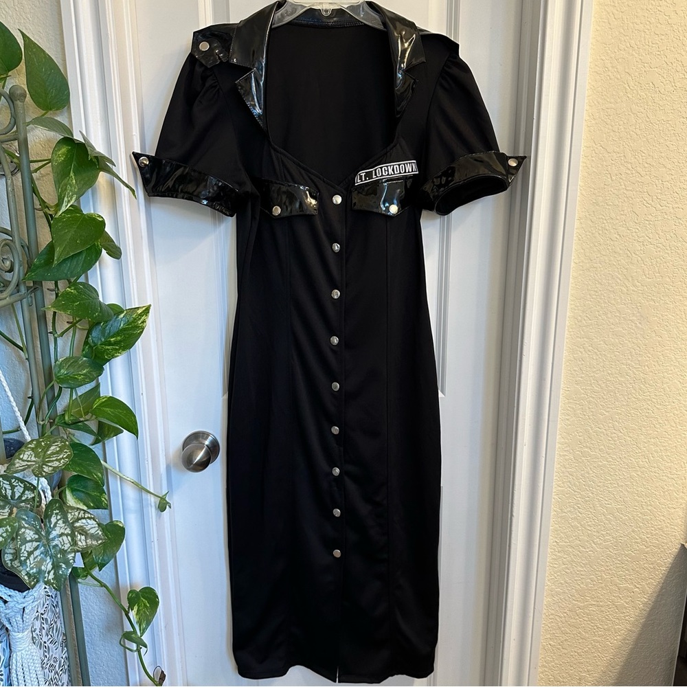 Women’s Lt Lockdown Police Officer Costume By Leg Avenue Sz M/L Stretchy Fabric